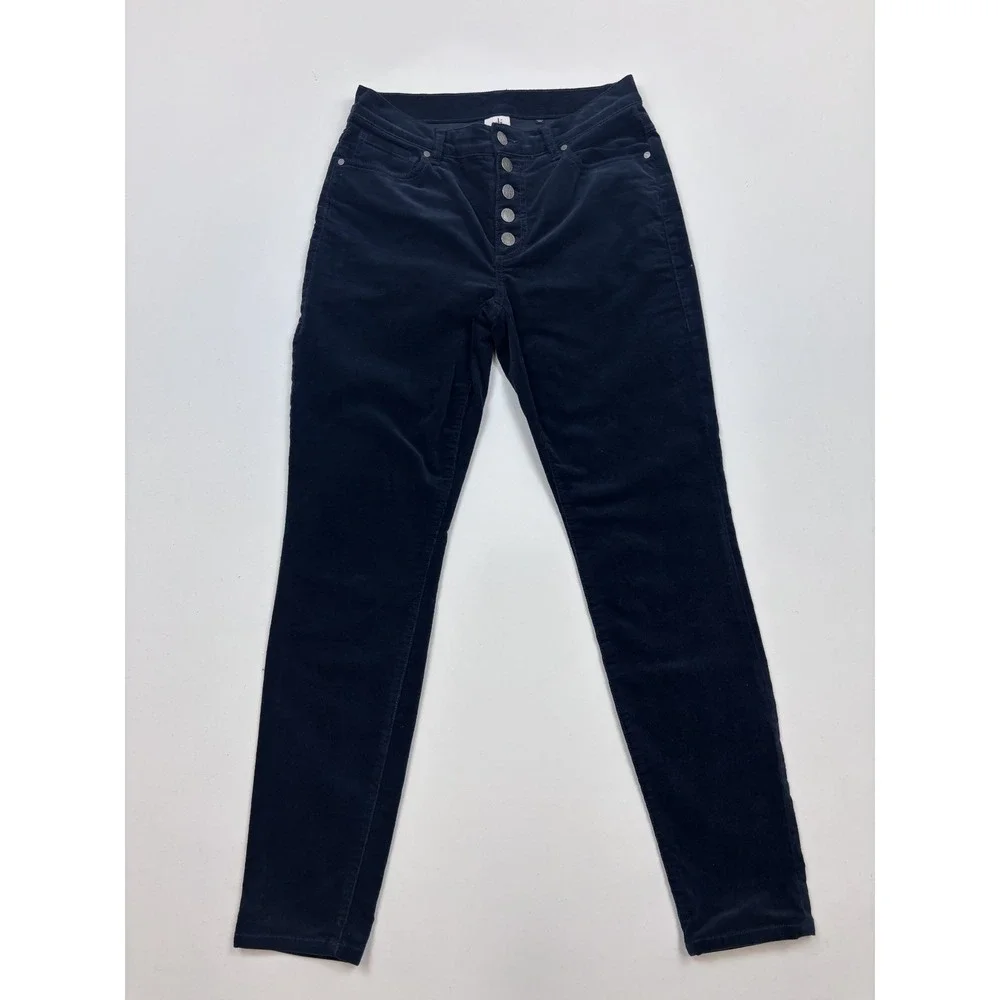 Cabi size 6 Navy Blue Stretch Corduroy Skinny Cords Corduroy Pants #4236‎